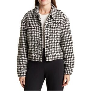 MELLODAY Black and White Houndstooth Jacket